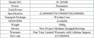 JC-热板机2030 specification